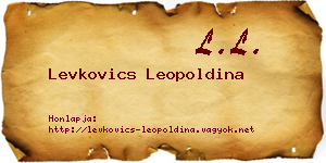 Levkovics Leopoldina névjegykártya